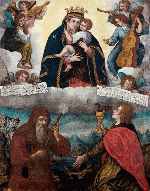 Il dipinto della Madonna del Carmine della chiesa di San Francesco a Città Sant'Angelo.