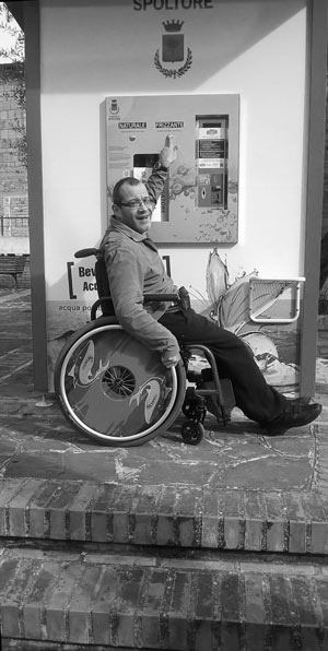 Pierluigi D'Angelo, persona con disabilità, di Villa Raspa di Spoltore